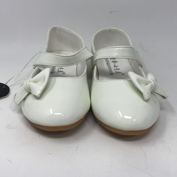WUIWUIYU Casual Mary Janes Ballet Flats, Girl's Size 13(B)30 - White - Picture 2 of 10